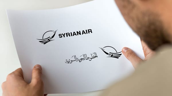a new logo for Syrian Air, blending tradition with modern aviation branding